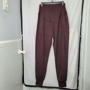 Liu & Qu Maternity Women's Casual Pants Stretchy Comfortable  Brown Size XL